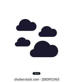 fog Icons. Weather Forecast Icons. Icon Design with elements for the sun, rain, clouds, wind, rainbow, moon, Temperature, Storm, Cloud, Thunderstorm, and Wind. vector eps 10