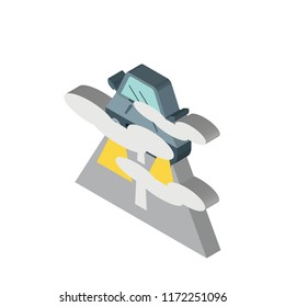 Fog isometric left top view 3D icon