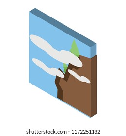 Fog isometric left top view 3D icon
