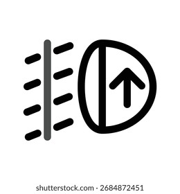 Modelo de design de vetor de ilustração de ícone de luz de nevoeiro