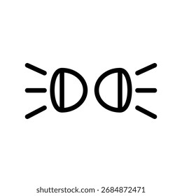 Nebelscheinwerfer-Symbol, Vektordesign-Vorlage