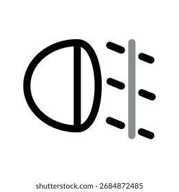 Fog lamp icon illustration vector design template