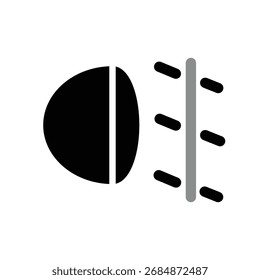 Modelo de design de vetor de ilustração de ícone de luz de nevoeiro