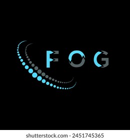 Diseño abstracto del logotipo de la letra de FOG. Diseño único de FOG. NIEBLA.
