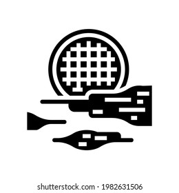 fog light glyph icon vector. fog light sign. isolated contour symbol black illustration