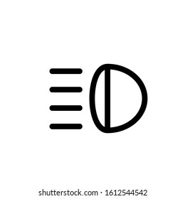 Fog light icon. Line design template