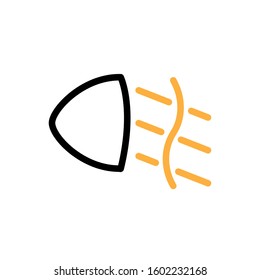 Fog light icon. Line and two colour design template