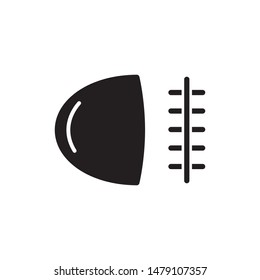 Fog light icon vector. Simple design on white background.