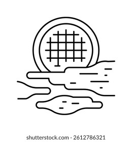 fog light line icon vector. fog light sign. isolated contour symbol black illustration