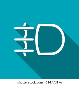 Fog light symbol vector hmi dashboard flat icon