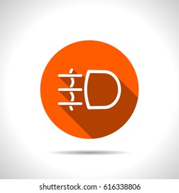 Fog light symbol vector hmi dashboard flat icon