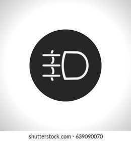 Fog light symbol vector hmi dashboard flat icon