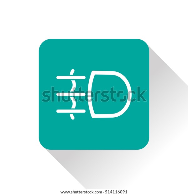 Fog Light Symbol Vector Hmi Dashboard Stock Vector (royalty Free 