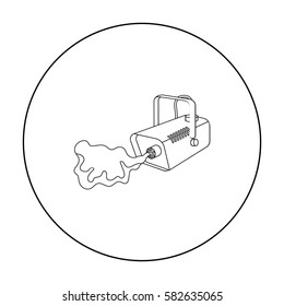 Fog machine icon in outline style isolated on white background. Event service symbol stock vector illustration.