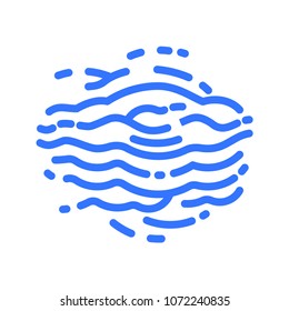 Fog, Mist, Smoke, Haze Line Vector Icon. Pictogram From Set Weather Forecast. Blue Isolated On White Background.