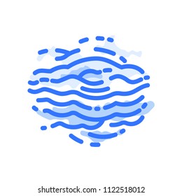 Fog, mist, smoke, haze vector icon. Blue pictogram from set Weather forecast isolated on white background