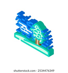 fog natural phenomena isometric icon vector. fog natural phenomena sign. isolated symbol illustration