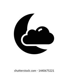 Fog Night Weather Element Vector Icon Design Template