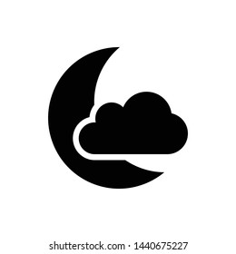 Fog Night Weather Element Vector Icon Design Template