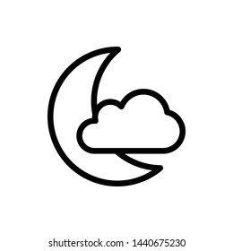 Fog Night Weather Element Vector Icon Design Template