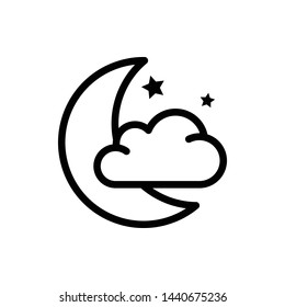 Fog Night Weather Element Vector Icon Design Template
