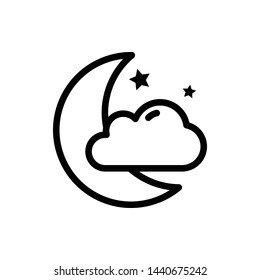 Fog Night Weather Element Vector Icon Design Template