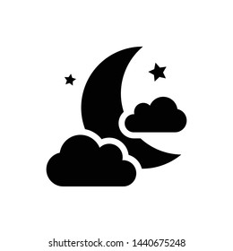 Fog Night Weather Element Vector Icon Design Template