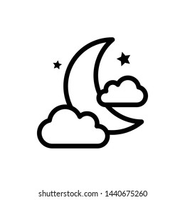 Fog Night Weather Element Vector Icon Design Template