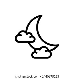 Fog Night Weather Element Vector Icon Design Template