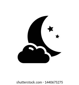 Fog Night Weather Element Vector Icon Design Template