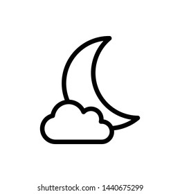 Fog Night Weather Element Vector Icon Design Template