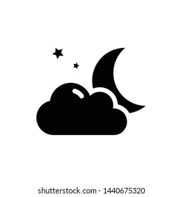 Fog Night Weather Element Vector Icon Design Template