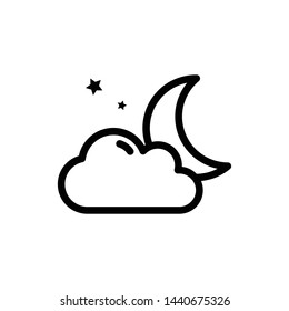 Fog Night Weather Element Vector Icon Design Template