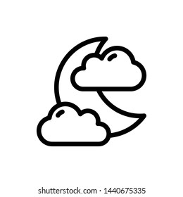 Fog Night Weather Element Vector Icon Design Template