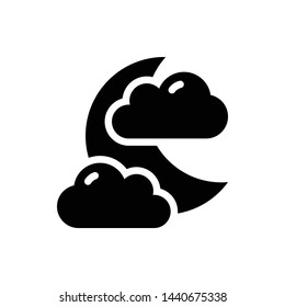 Fog Night Weather Element Vector Icon Design Template