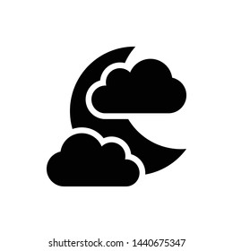 Fog Night Weather Element Vector Icon Design Template