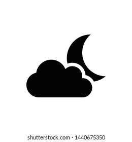 Fog Night Weather Element Vector Icon Design Template