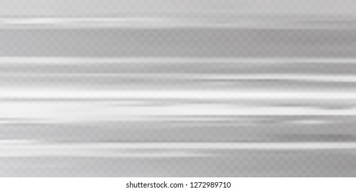 Fog on transparent background, panoramic image, vector background, EPS10