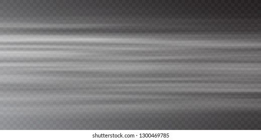 Fog on transparent background, panoramic image, vector background, EPS10