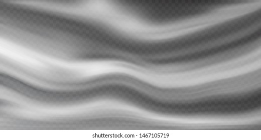 Fog on transparent background, panoramic image, vector background, EPS10