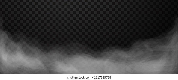 Fog or smoke abstract background. Mist or smog isolated on transparent backdrop