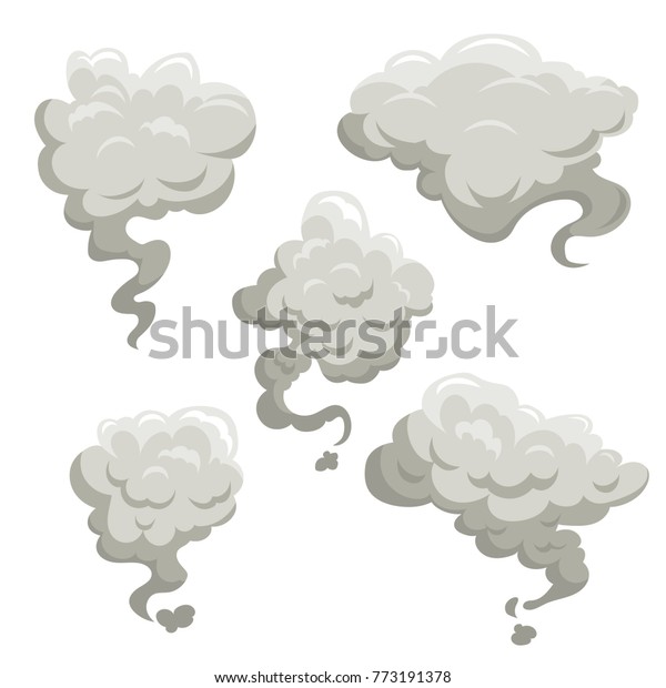 Fog Smoke After Exposion Set Cartoon Stock Vector (Royalty Free) 773191378