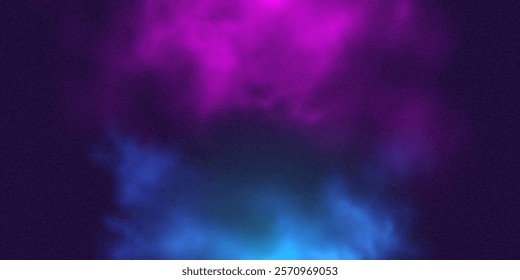 Fog or smoke, blue smog clouds in air above floor, isolated transparent special effect. Vector illustration, morning fog over land or water surface, magic haze. Vibrant fog grainy photographic style