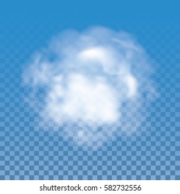 Fog , smoke and cloud isolated transparent special effect. Vector cloudiness, mist and smog background.