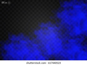 Fog or smoke color isolated transparent special effect. White vector cloudiness, mist smog background. illustration