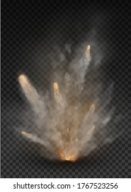 Fog And Smoke Explosion Isolated On Transparent Background