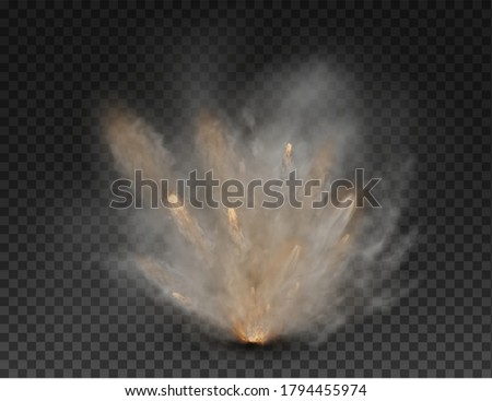 fog and smoke explosion isolated on transparent background