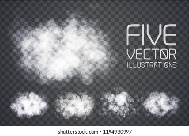 Fog or smoke. Illustration isolated on transparent background