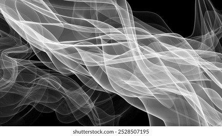 Fog or smoke isolated on black background. White vector smoke, cloudiness, fog or smog background. special overlay effect vector. Smoke isolated on black background,smoke, fog, gas, cigarette, air