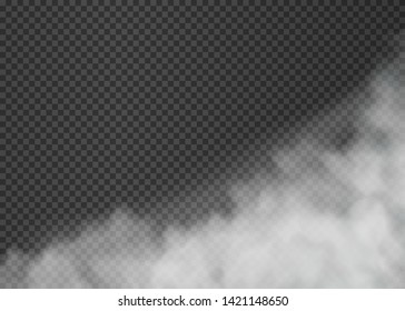 Fog Or Smoke Isolated On Transparent Background. Vector Illustration. Eps 10.